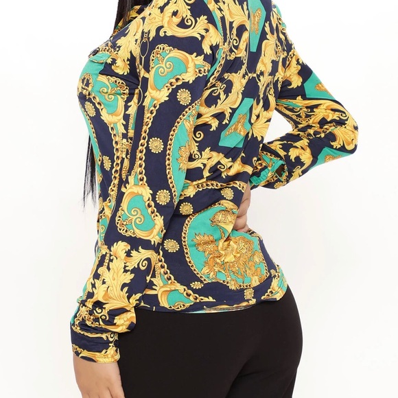 Jade green embroidered top - Picture 2 of 6